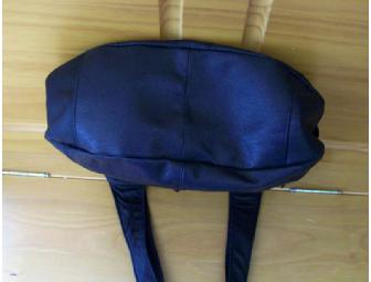 Black Leather Croft and Barrow Shoulder Bag