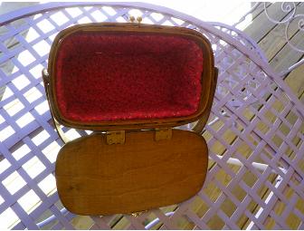 Vintage Style Painted Basket Purse