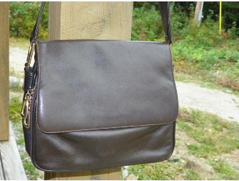 Multi Pocket Brown Leather SHoulder Bag