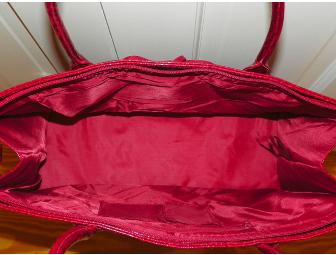 Large Red Crocodile Tote