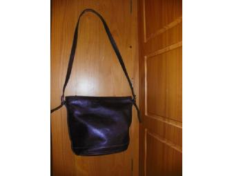 Classic Brown Leather Bucket Purse