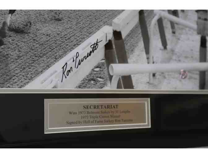 Secretariat Display signed by jockey Ron Turcotte w/COA and Lifetime Guarantee