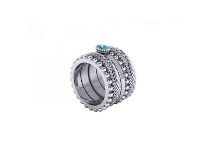 St. Tropez Topaz Sterling Silver Grand Stacked Ring Set