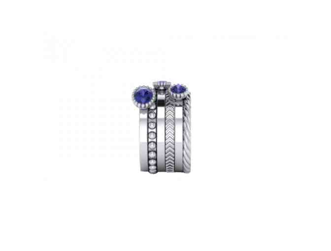 Robin Sapphire & Sterling Silver Signature Stacked Ring Set