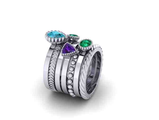 Springtime Signature Sterling Silver Stacked Set