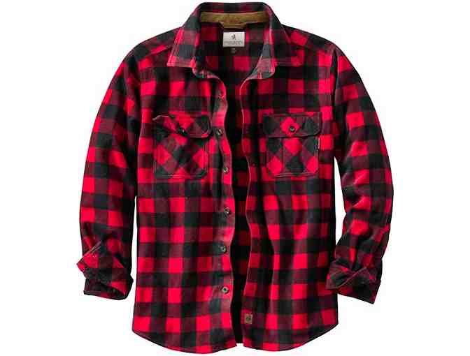 Men's Plaid Fleece Shirt - Large - Red - Photo 1
