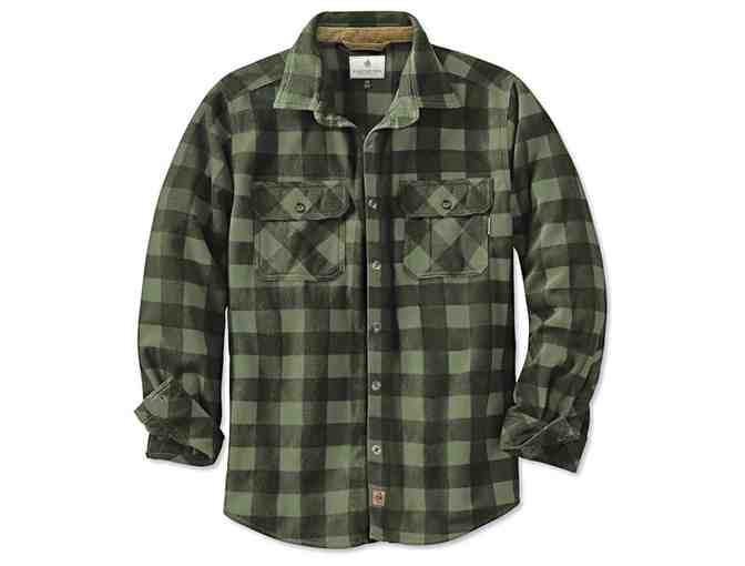 Men's Plaid Fleece Shirt - XL - Green - Photo 1