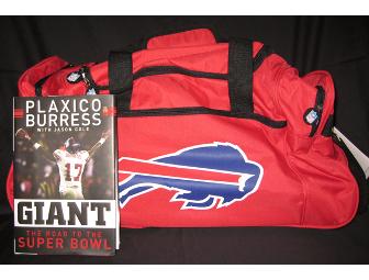 NFL Package: Buffalo Bills Gameday Cooler & Plaxico Burress Autographed Book