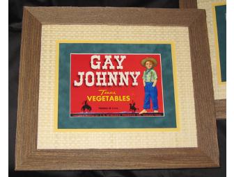 'Gay' Vegetable Signs in Shabby Chic Frames