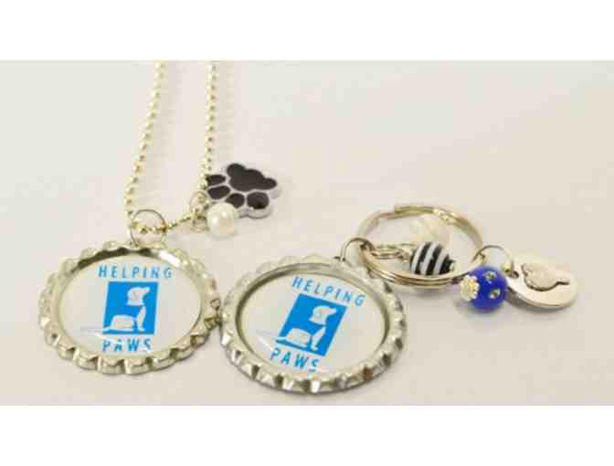 Helping Paws Logo Charm Necklace & Keychain
