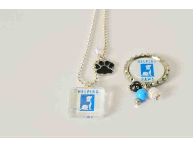 Helping Paws Logo Charm Necklace & Magnet