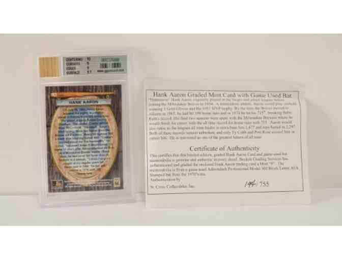 Baseball Card - Hank Aaron with Game Used Bat (Mint)