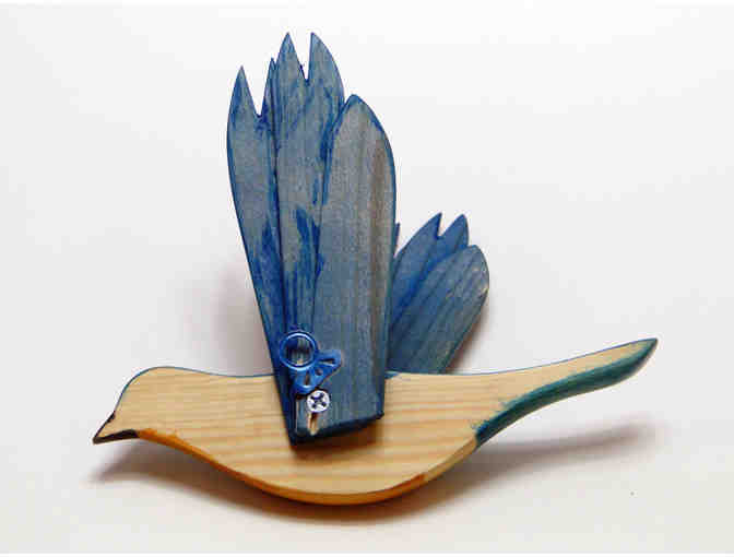 Handcrafted Wooden Bluebird