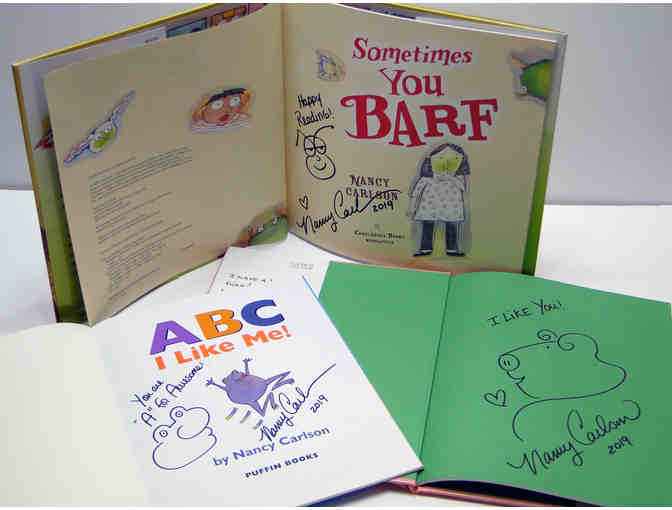 Author Nancy Carlson - Set of 5 Autographed Books (with Doodles!)