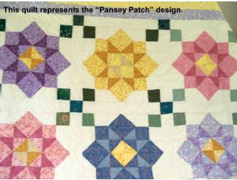 'Pansey Patch' handmade quilt