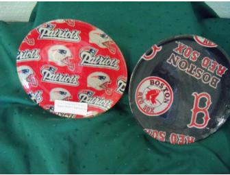 Coupon for an oil change at 'Lawless' accompanied by a sports theme gift basket