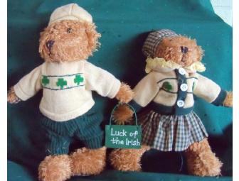 'Luck of the Irish' Basket with China Teapot Royal Tara Trellis Shamrock design