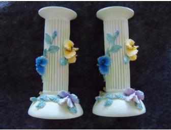 $25 Gift Card to the Woburn Florist accompanied by a pansy theme gift basket