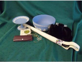 $20 Cafe Sorelli gift card accompanied by Wedgwood pieces