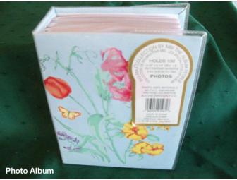 'In the Pink' theme basket features a capodimonte rose