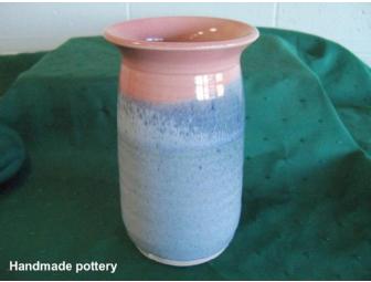 'In the Pink' theme basket features a capodimonte rose