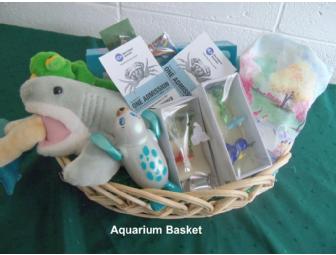 Two admissions to the New England Aquarium with a fun 'sea' basket included