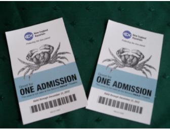 Two admissions to the New England Aquarium with a fun 'sea' basket included