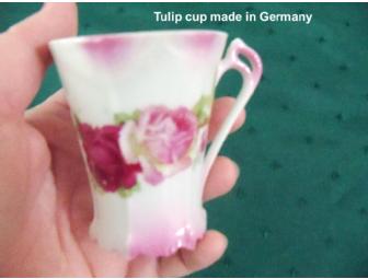 Floral theme package includes a 60' handmade quilt and original framed tulip watercolor