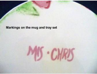 Floral theme package includes a 60' handmade quilt and original framed tulip watercolor