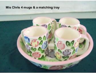 Floral theme package includes a 60' handmade quilt and original framed tulip watercolor