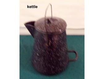 Antique wooden trunk (estimated mid 1800's) filled with vintage items