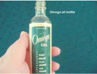 Antique wooden trunk (estimated mid 1800's) filled with vintage items