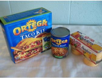 Mexican Theme Basket includes a gift certificate to 'Margarita's Mexican Restaurant'