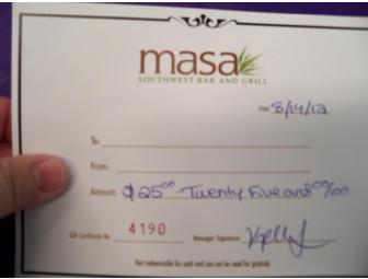 $25 Masa Southwest Bar & Grill Gift Card and assorted southwestern items
