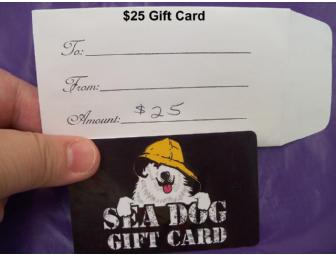 $25 Sea Dog Gift Card with Sea themed gift basket