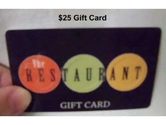 $25 The Restaurant Gift Card with Musical Kirkland Signature Waterglobe