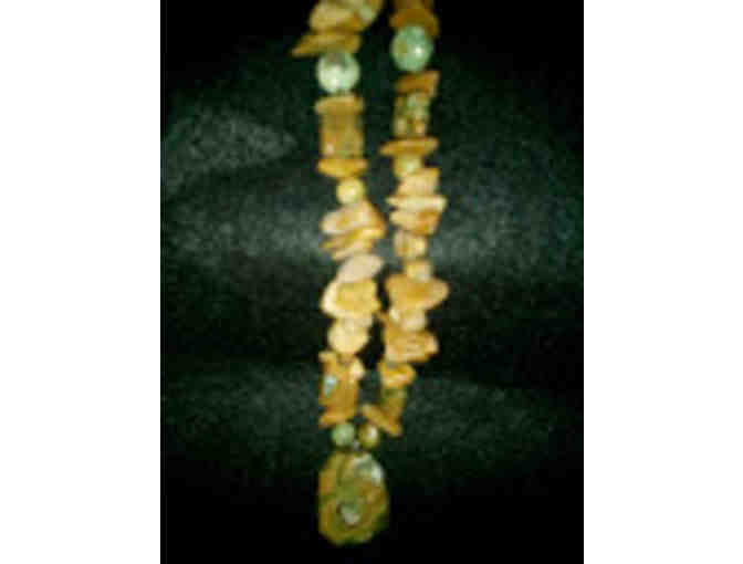 Jade green & Brown Necklace