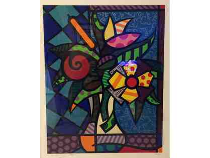 "It's For You" by Romero Britto, FRAMED LIMITED EDITION & HAND SIGNED Serigraph