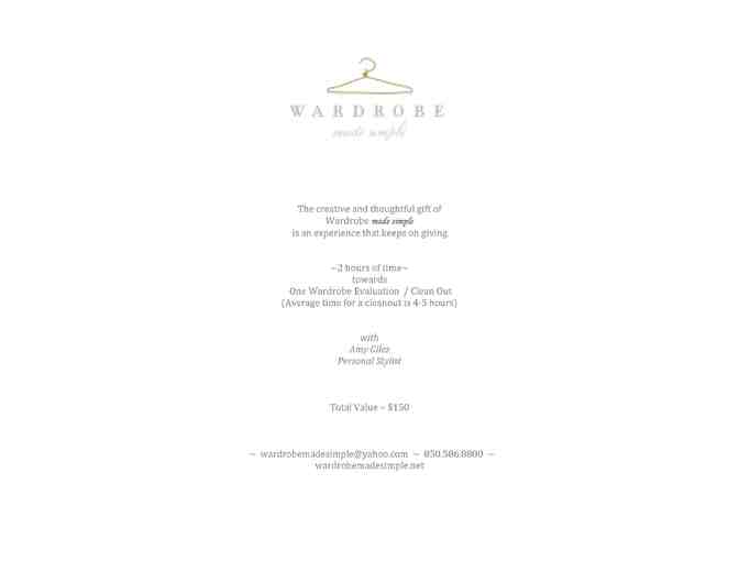 2 Hour Wardrobe Evaluation by Wardrobe Made Simple