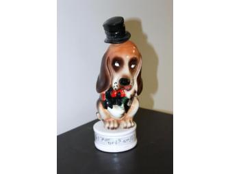 Vintage 1950's Musical Basset Hound Decanter