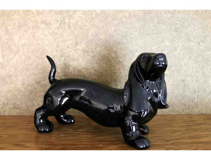 Black Ceramic Basset Hound