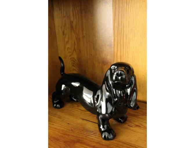 Black Ceramic Basset Hound