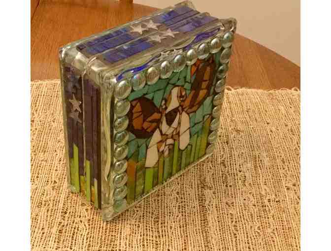 Handmade Mosaic Glass Basset Hound Night Light