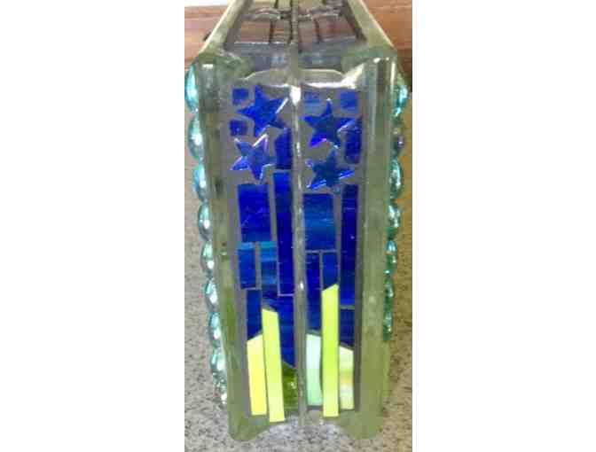 Handmade Mosaic Glass Basset Hound Night Light