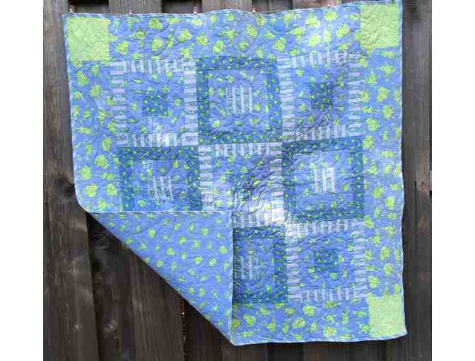 Handmade Baby Quilt - 'Frolicking Frogs' by Images of Life Quilts