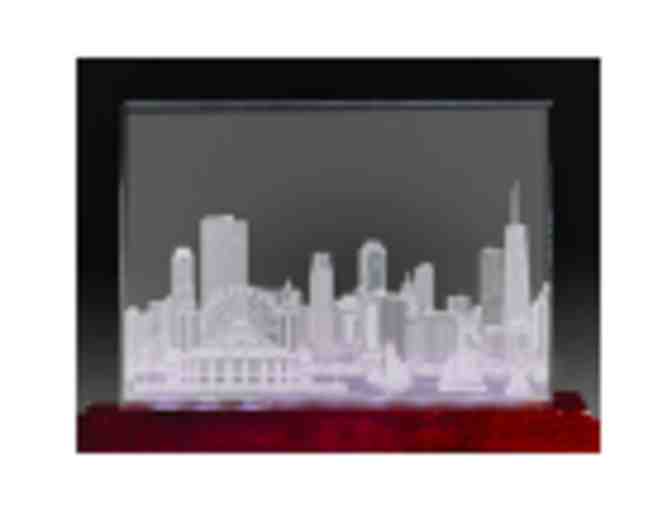 Etched Crystal of Chicago Skyline