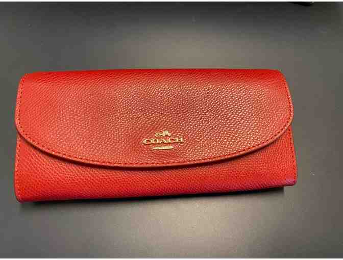 Coach Slimline Envelope Wallet in True Red - Photo 1