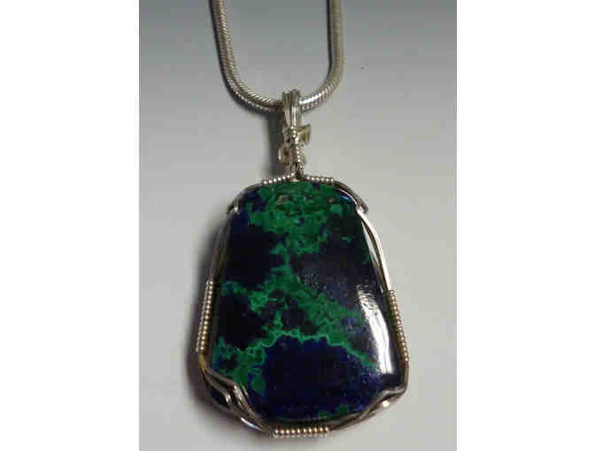 Azurite and Malachite pendant