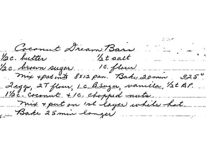 Digital Transcription of Recipes onto Website