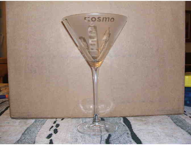 Hand etched martini glass